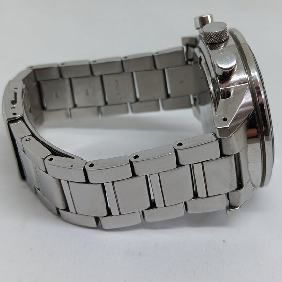 Seiko Neo Sports SSB355 Men's 45mm Black Dial Stainless Steel Chronograph Watch - Picture 7 of 11